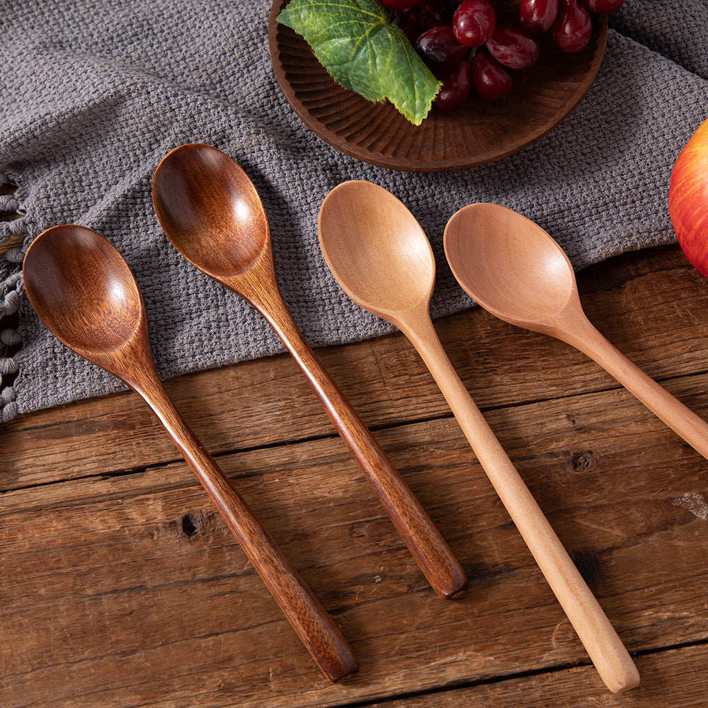Long Handle Wooden Cooking and Serving Spoon