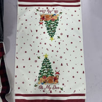 Christmas Microfiber Kitchen Dish Towel 40x60cm Soft Absorbent Holiday Tea Towel