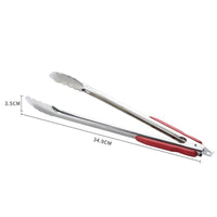 Silicone Tip Kitchen Tongs Stainless Steel BBQ Serving Tongs