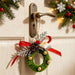 Handmade Crochet Christmas Wreath Ornament Mini Santa Snowman Pinecone Hanging Decoration