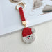 Rhinestone Christmas Keychain Santa Hat Snowman Sparkling Holiday Bag Charm
