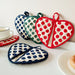 Thick Heart-Shaped Heat Resistant Pot Holder, Double-Layer Cotton Insulated Oven Mitt