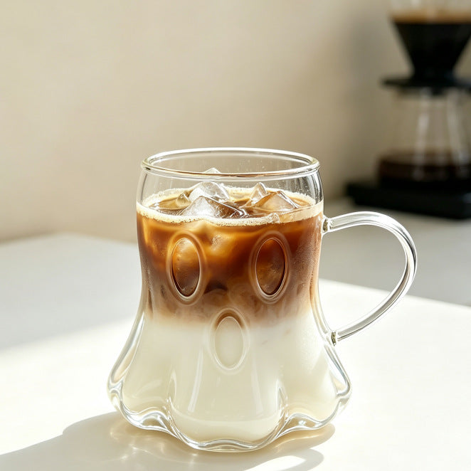 Halloween Ghost Glass Mug Borosilicate Drinking Cup