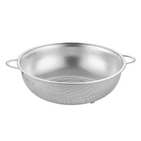 Stainless Steel Perforated Colander with Double Handles Kitchen Vegetable  Bowl