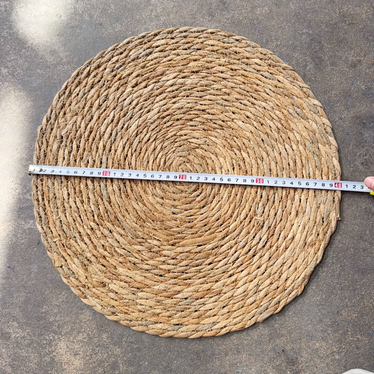Handmade Natural Straw Woven Round Placemat, Rustic Table Mat