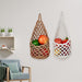 Hanging Crochet Storage Basket –30*20CM Cotton Rope Wall Hanging Fruit & Vegetable Net Bag for Kitchen& Home Decor