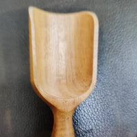 Small Solid Wood Scoop with Short Handle for Tea, Coffee and Dry Goods