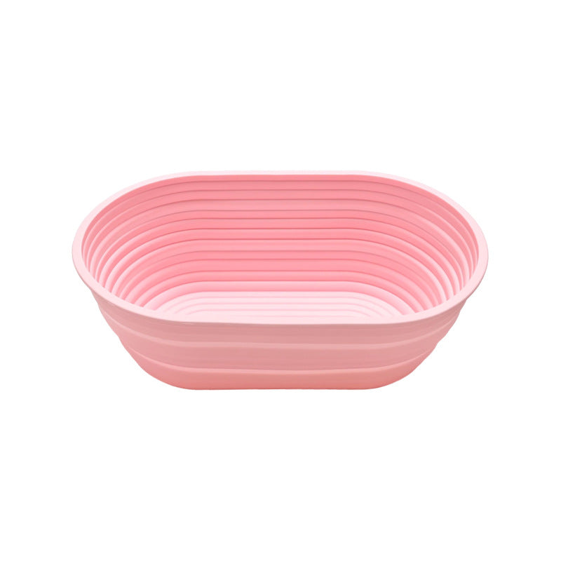 Silicone Bread Proofing Basket Oval Dough Rising Bowl Reusable Baking Basket