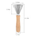 Wooden Handle Hairbrush Cleaning Rake – Metal Claw Comb Cleaner for Removing Hair and Lint