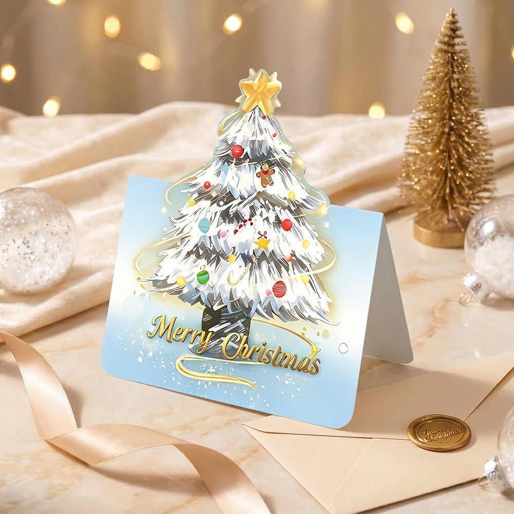 3D Christmas Tree Greeting Card Merry Christmas Pop Up Holiday Card