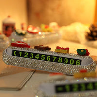Christmas Rhinestone Parking Phone Number Display