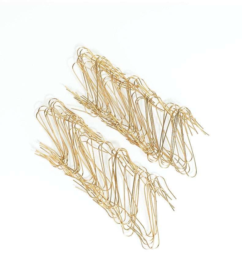 Metal Christmas Ornament Hooks, 100-Piece Box of Iron Hanging Hooks for Tree Baubles and Holiday Decorations