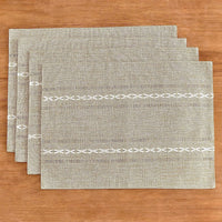 Woven Cotton Linen Placemat, Natural Heat-Resistant Table Mat for Coffee, Tea and Dining