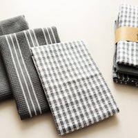 3-Pack Cotton Kitchen Towels, Absorbent Dish Cloths, Tea Towels & Table Mats