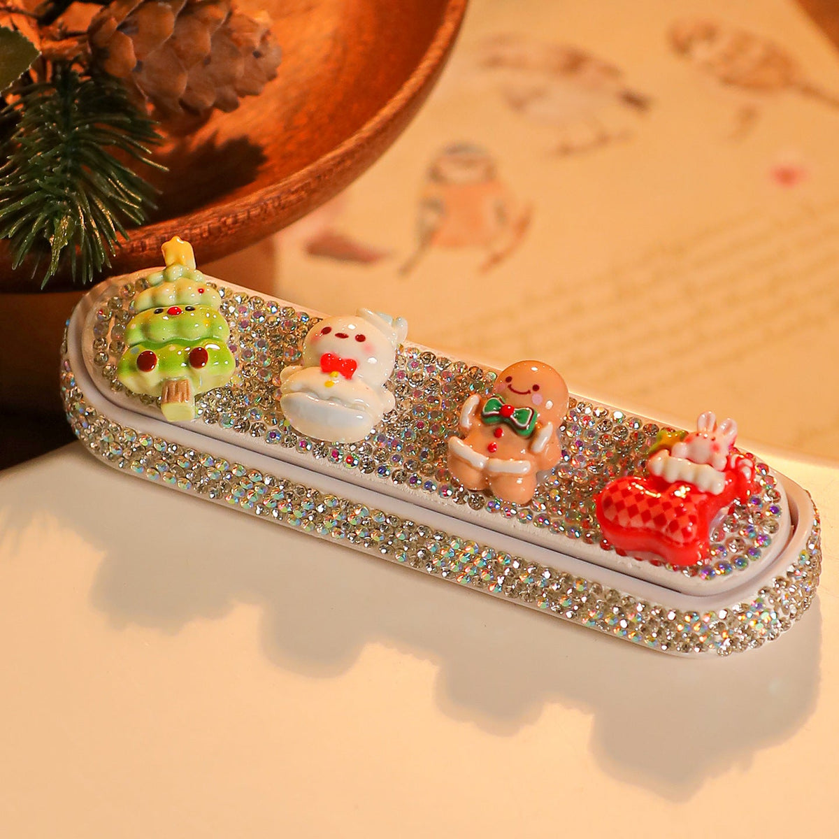 Christmas Rhinestone Parking Phone Number Display