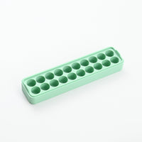 Food Grade Silicone Ice Cube Tray with Lid for Freezer Storage