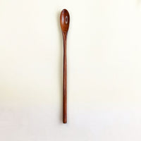 20cm Long Handle Wooden Dessert Spoon, Natural Wood Honey Coffee Stirring Spoon