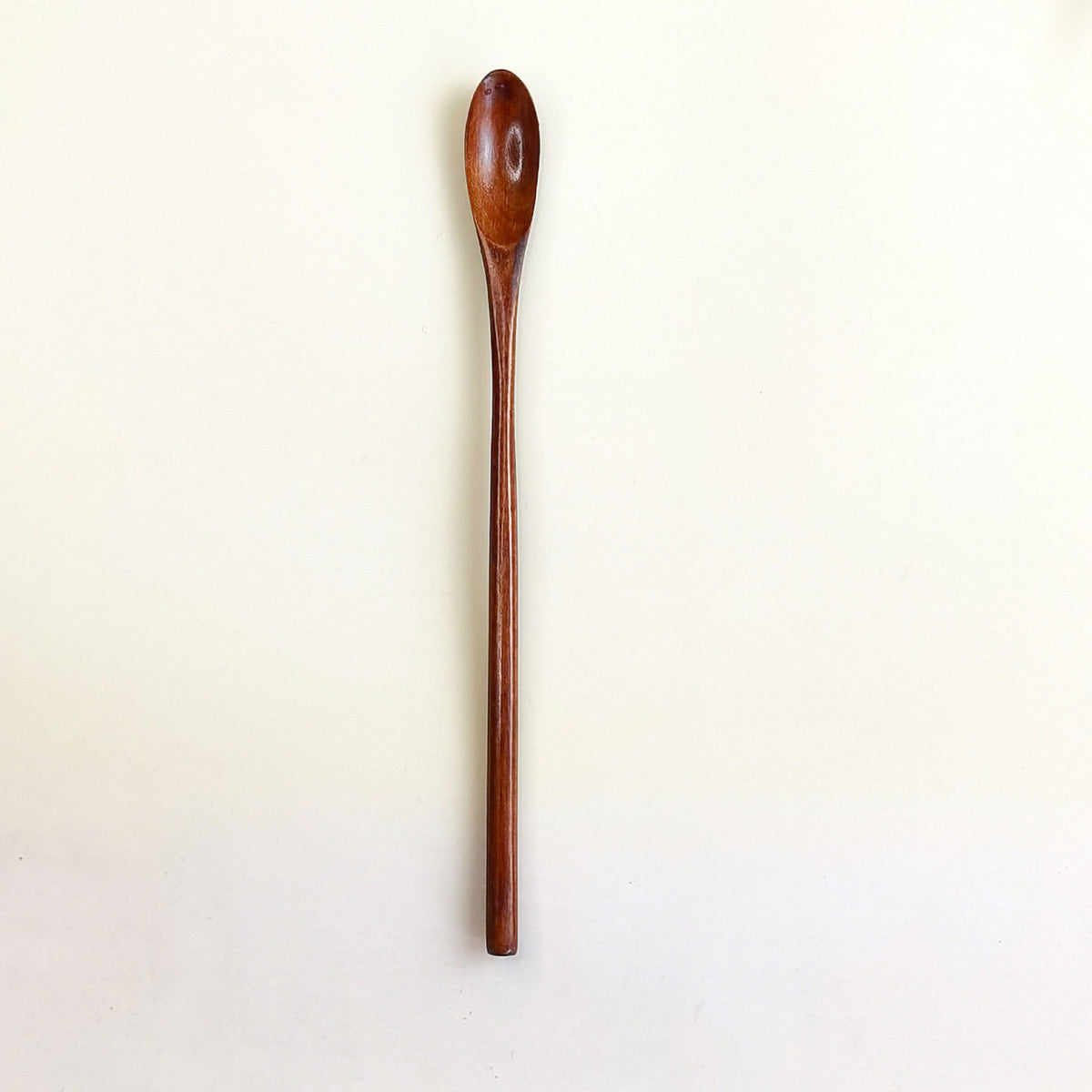 20cm Long Handle Wooden Dessert Spoon, Natural Wood Honey Coffee Stirring Spoon