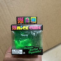 Nee Doh Nice Cube Squishy Toy, 5.5 cm Colorful Sensory Stress Relief Fidget Toy