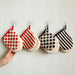 Cotton Mini Oven Mitt – 18 × 14 cm Striped and Polka Dot Heat-Resistant Pot Holder with Hanging Loop