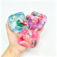 Christmas  Squishy Toy – 5.5CM Cute Holiday Sensory Squeeze Block with Mini Christmas Figures, Soft Stress Relief Fidget Toy