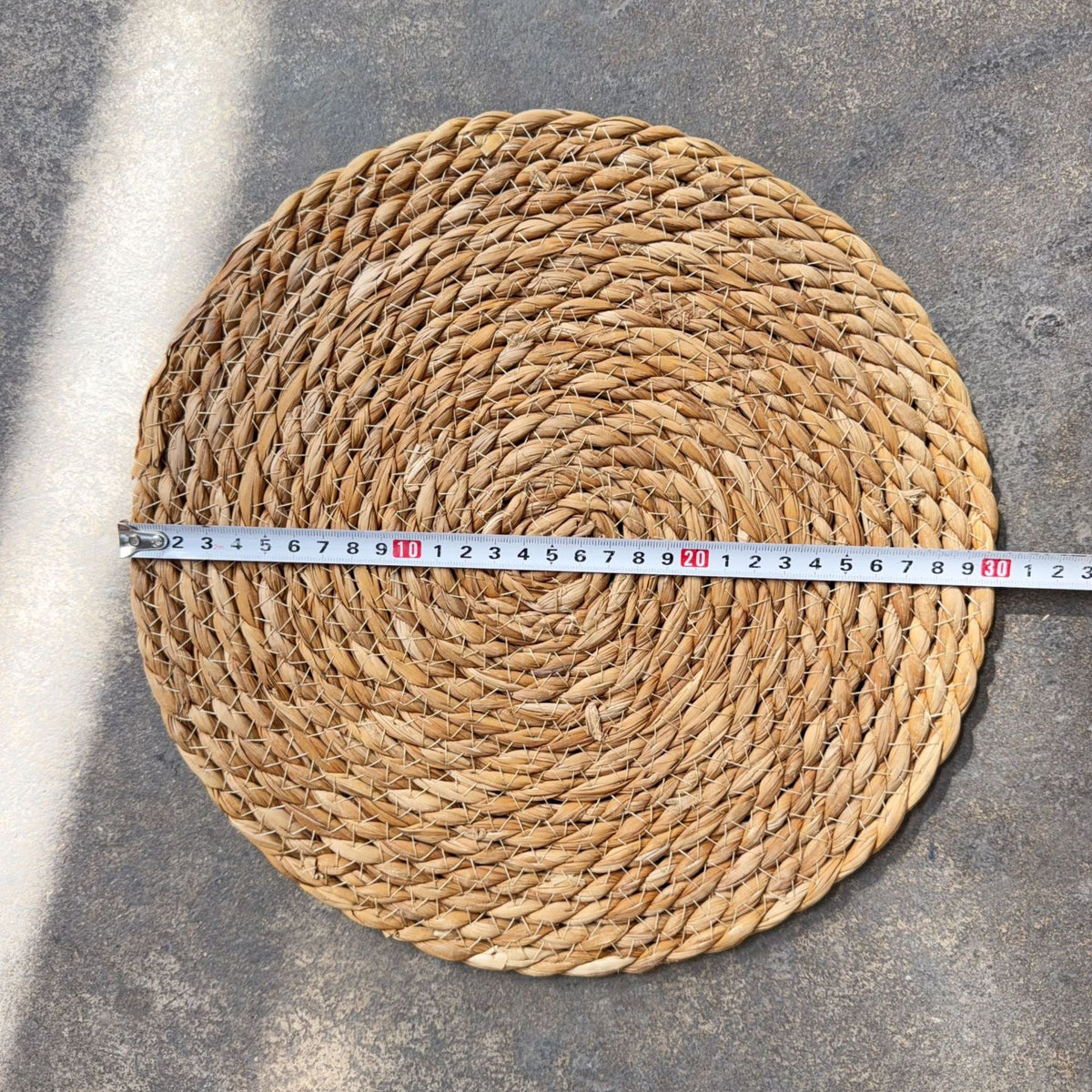 Handmade Natural Straw Woven Round Placemat, Rustic Table Mat