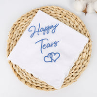 Embroidered Wedding Handkerchief – Cotton Keepsake Gift