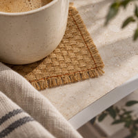 Woven Cotton Coaster Set（4Pc） – Square Rustic Drink Mats