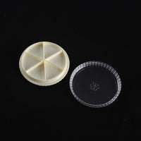 Clear Round Bead Organizer Box 6 Compartment Flower