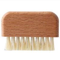 Solid Wood Nail Brush with Pure Boar Bristles, Heavy-Duty Cleaning Brush