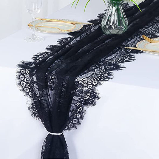 French Embroidered Lace Table Runner