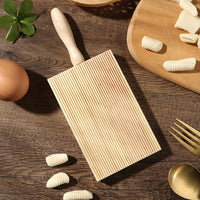 Wooden Gnocchi Board, Natural Wood Pasta Making Tool with Handle