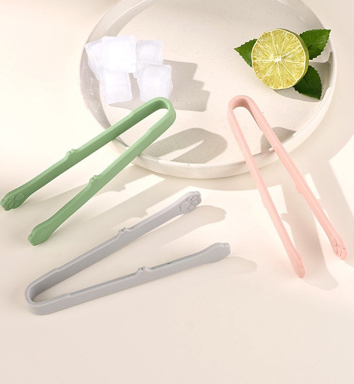 Cat Paw Food Grade Silicone Serving Tongs in Pastel Colors