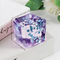 TPR Cube Squeeze Toy – Purple Soft Sensory Stress Relief Squishy