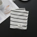38 × 45 cm Striped Fabric Table Napkin – Soft Black & White Dining Cloth for Café, Restaurant, Kitchen, Breakfast & Home Table Setting