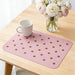 Polka Dot Leather Placemat – Rectangular Table Mat for Dining, Kitchen, Coffee Tables & Home Decor