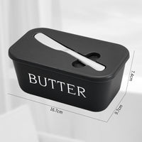 Plastic Butter Dish with Lid and Knife Slot, Countertop Butter Container