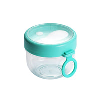 Portable Breakfast Oatmeal Cup with Spoon – 600ml Thickened PC Cereal Container with Lid & Handle for Yogurt, Fruit and Snacks