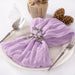 French Country Ruffled Polyester Dinner Napkin, 17 x 17 Inches
