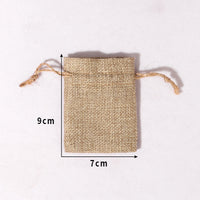 Natural Burlap Drawstring Bag Rustic Jute Gift Pouch