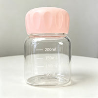 10 oz Glass Cup with Lid, Soda-Lime Glass Drinking Jar