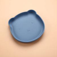 Bear Shaped Silicone Baby Plate Suction Toddler Feeding Dish