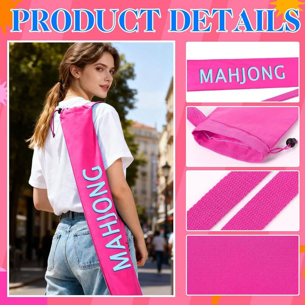 Mahjong Travel Bag – Large Capacity Crossbody Storage Tote