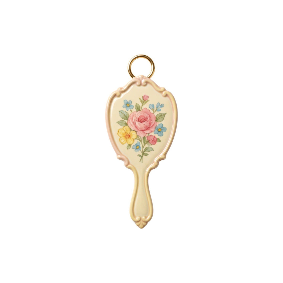 Vintage Floral Charms for DIY Jewelry with Complimentary Heart Clasp Necklace