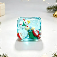 Christmas  Squishy Toy – 5.5CM Cute Holiday Sensory Squeeze Block with Mini Christmas Figures, Soft Stress Relief Fidget Toy