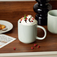 Glossy Ceramic Coffee Mug – 500ml Large Capacity Straight‑Body Drinking Cup for Home & Office