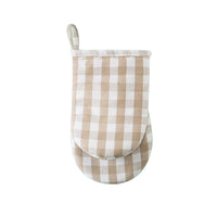 Thickened Plaid Cotton Oven Mitt for Baking and Kitchen Heat Protection