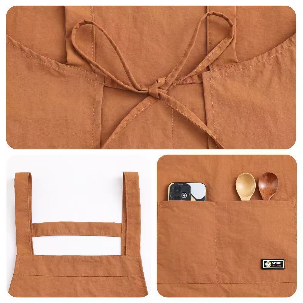 Cute Bear Print Kitchen Apron – Women’s Bib Apron with Pocket, Casual Cooking Baking Apron for Kitchen, Cleaning & Home Use