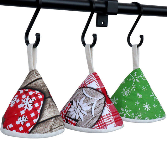 Fabric Pot Lid Cover, Triangular Heat-Resistant Handle Holder