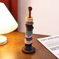 Natural Wooden Hair Scrunchie Holder Stand